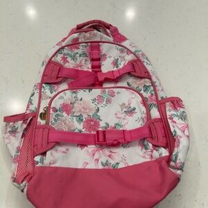 Love Shack Fancy Pottery Barn Pink, white and Green Backpack